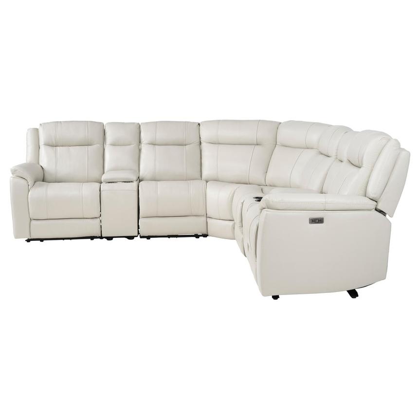Samuel Leather Power Reclining Sectional with 7PCS/3PWR alternate image, 4 of 11 images.