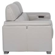 Charlette Silver Leather Power Reclining Loveseat  alternate image, 5 of 12 images.