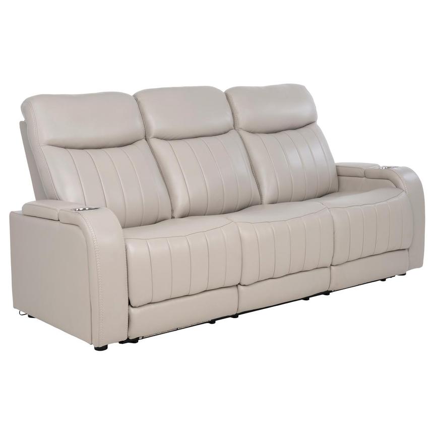 Neptune Gray Leather Power Reclining Sofa  alternate image, 3 of 14 images.