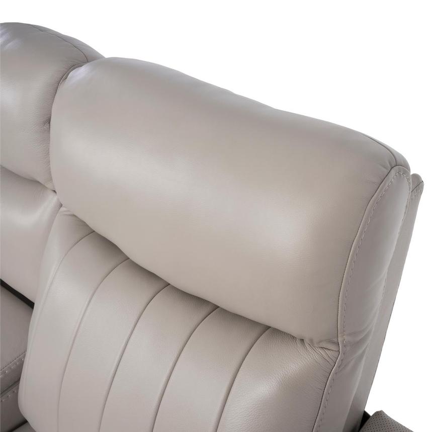 Neptune Gray Leather Power Reclining Sofa w/Console  alternate image, 8 of 16 images.