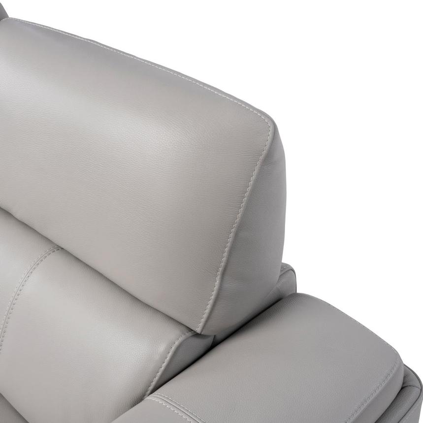 Charlette Silver Leather Power Reclining Sofa alternate image, 6 of 13 images.