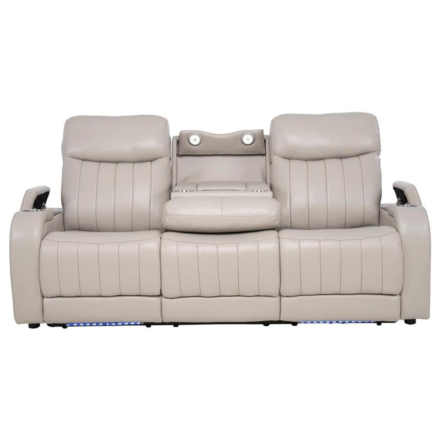 Neptune Gray Leather Power Reclining Sofa alternate image, 3 of 15 images.