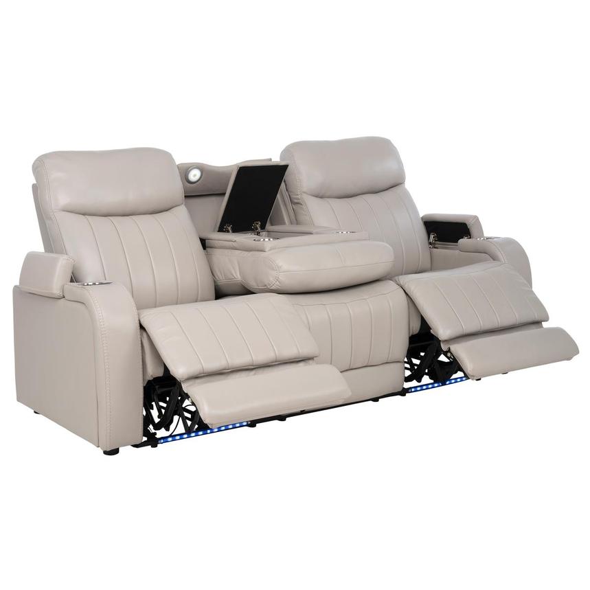 Neptune Gray Leather Power Reclining Sofa  alternate image, 5 of 15 images.