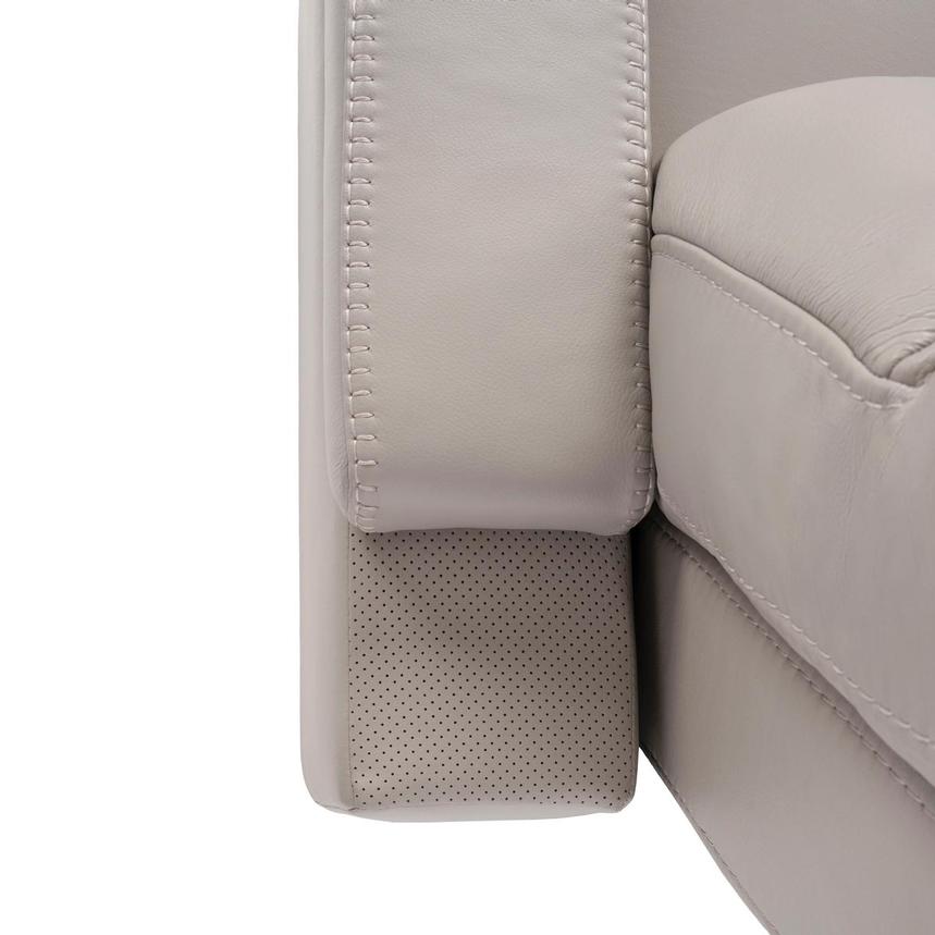 Neptune Gray Leather Power Reclining Sofa w/Console alternate image, 15 of 17 images.