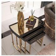 Lainey Black Nesting Tables Set of 3  alternate image, 3 of 10 images.