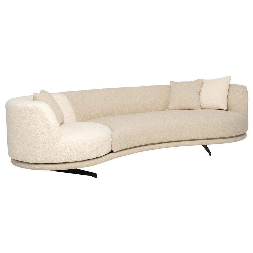 Rhea Cream Swivel Sofa alternate image, 3 of 12 images.