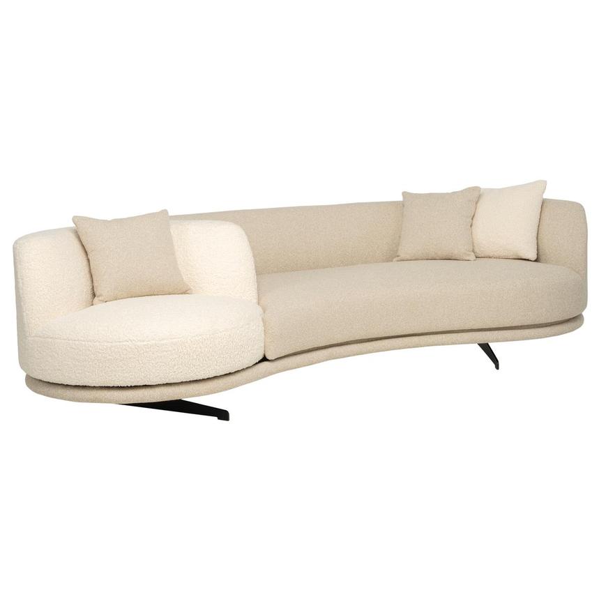Rhea Cream Swivel Sofa  alternate image, 5 of 13 images.