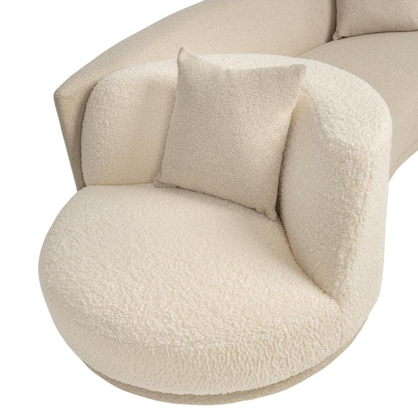 Rhea Cream Swivel Sofa alternate image, 8 of 12 images.