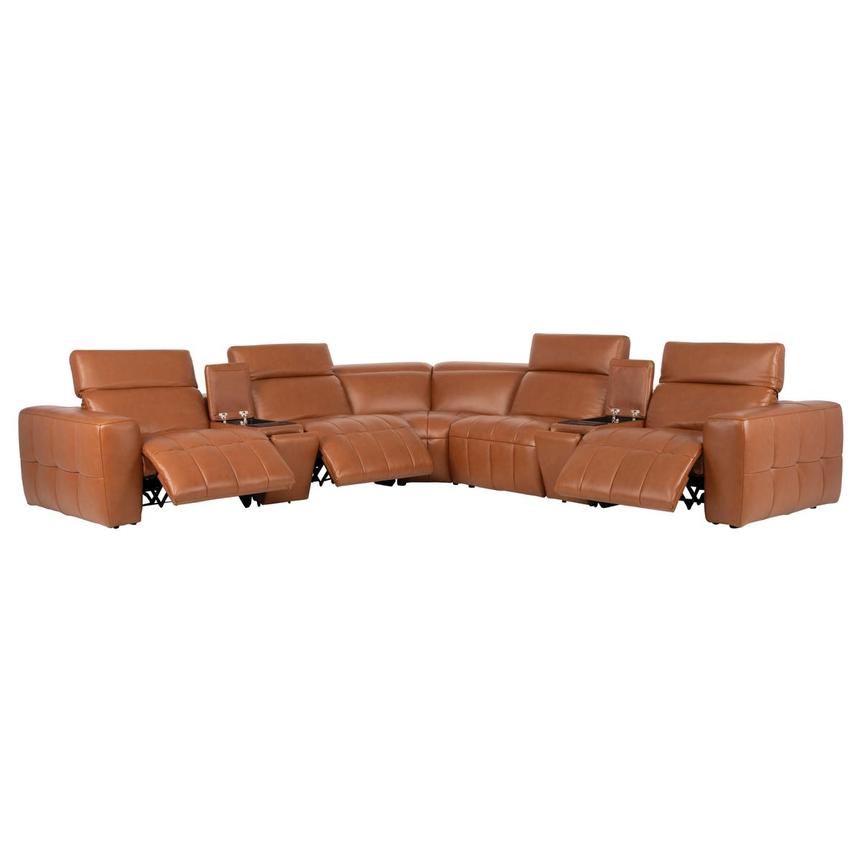 Chai Leather Power Reclining Sectional with 7PCS/3PWR  alternate image, 2 of 11 images.