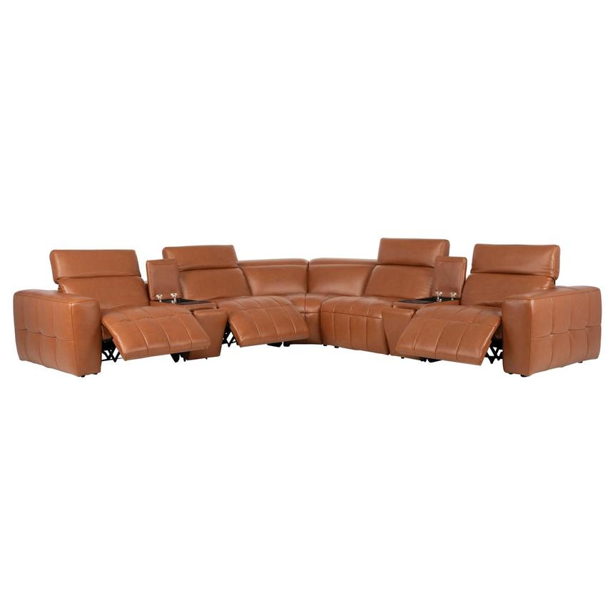 Chai Leather Power Reclining Sectional with 7PCS/3PWR  alternate image, 3 of 12 images.