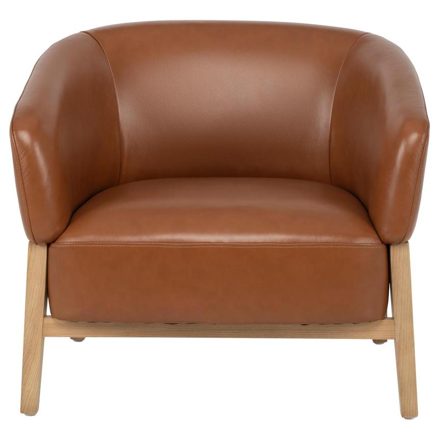 Giada Tan Leather Accent Chair  alternate image, 2 of 8 images.