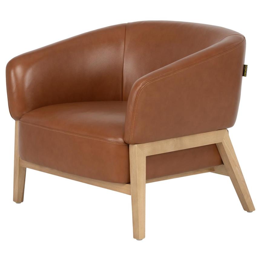 Giada Tan Leather Accent Chair main image, 1 of 8 images.