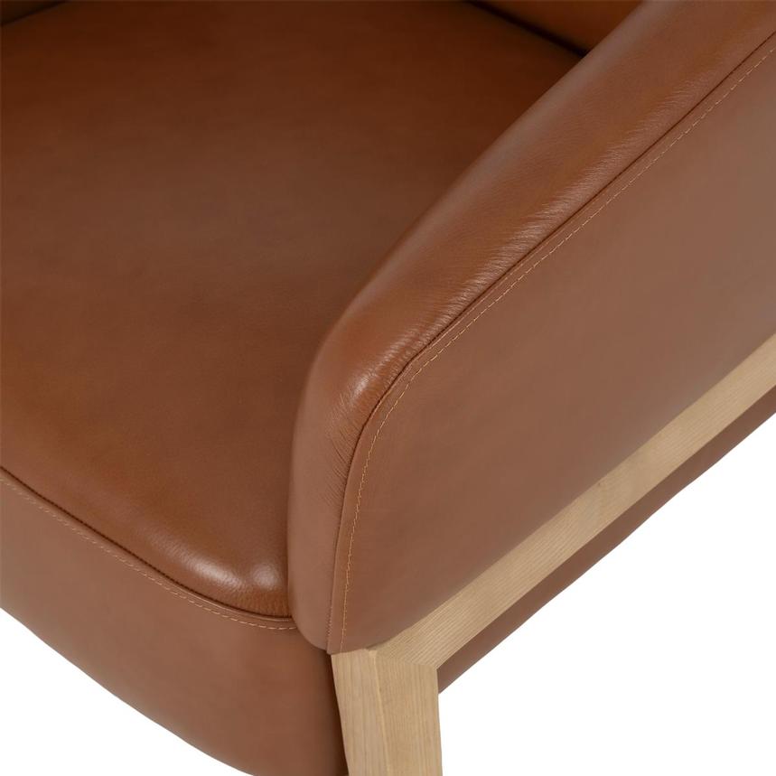 Giada Tan Leather Accent Chair alternate image, 6 of 8 images.