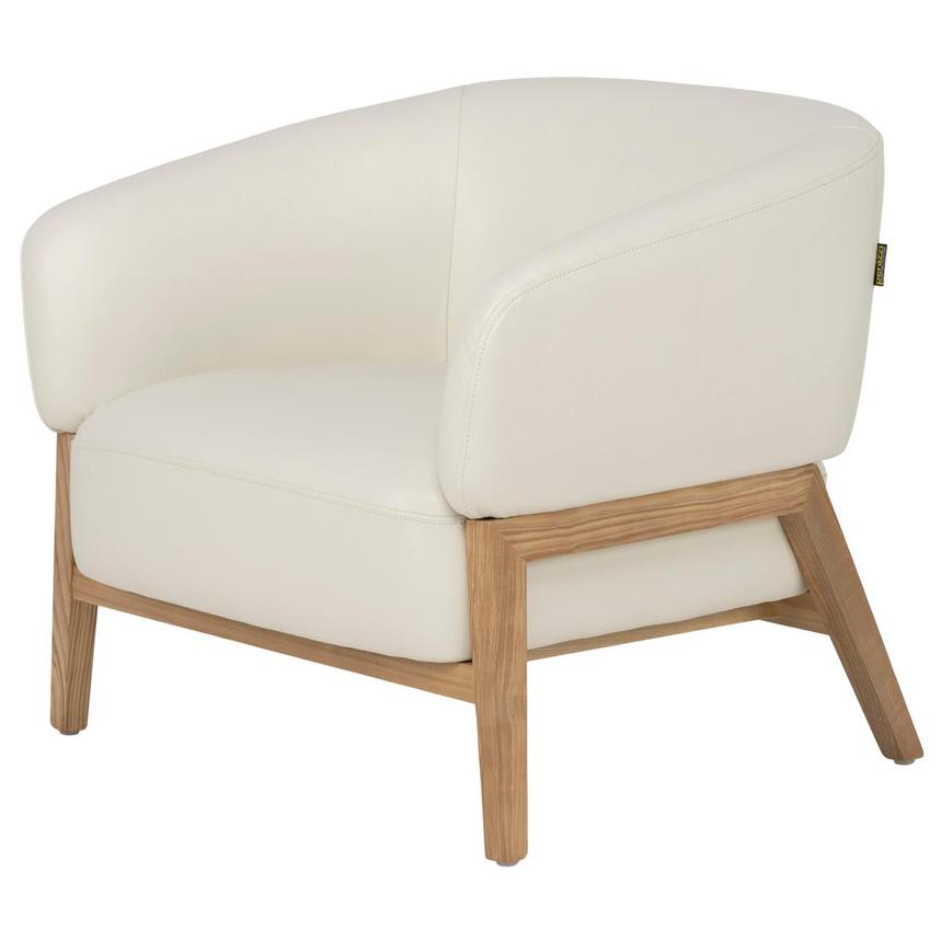Giada White Leather Accent Chair main image, 1 of 10 images.