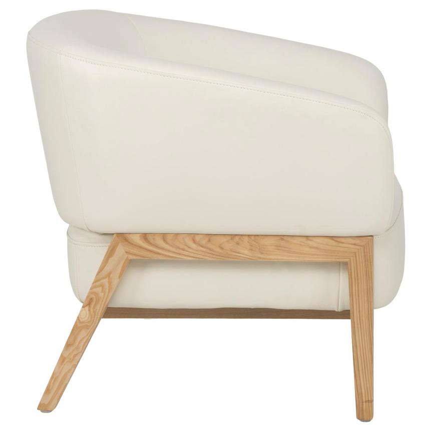 Giada White Leather Accent Chair  alternate image, 5 of 10 images.