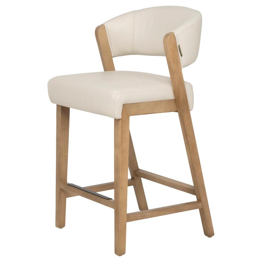 Kayla Taupe Leather Counter Stool main image, 1 of 10 images.