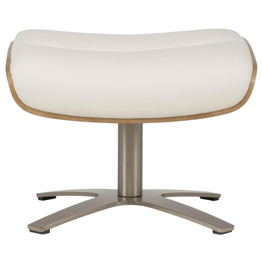 Fabrizio White Leather Ottoman alternate image, 3 of 8 images.
