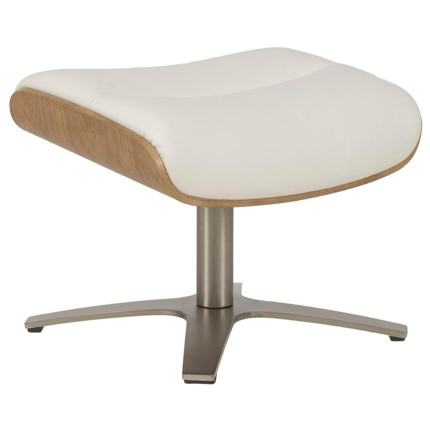 Fabrizio White Leather Ottoman alternate image, 3 of 7 images.