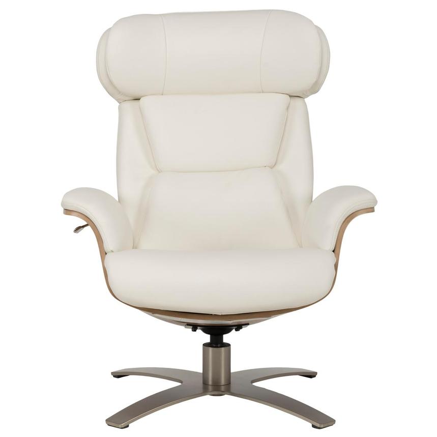 Fabrizio White Leather Accent Chair alternate image, 3 of 13 images.