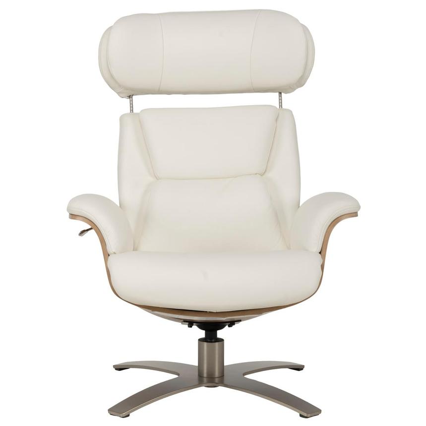 Fabrizio White Leather Accent Chair alternate image, 3 of 12 images.