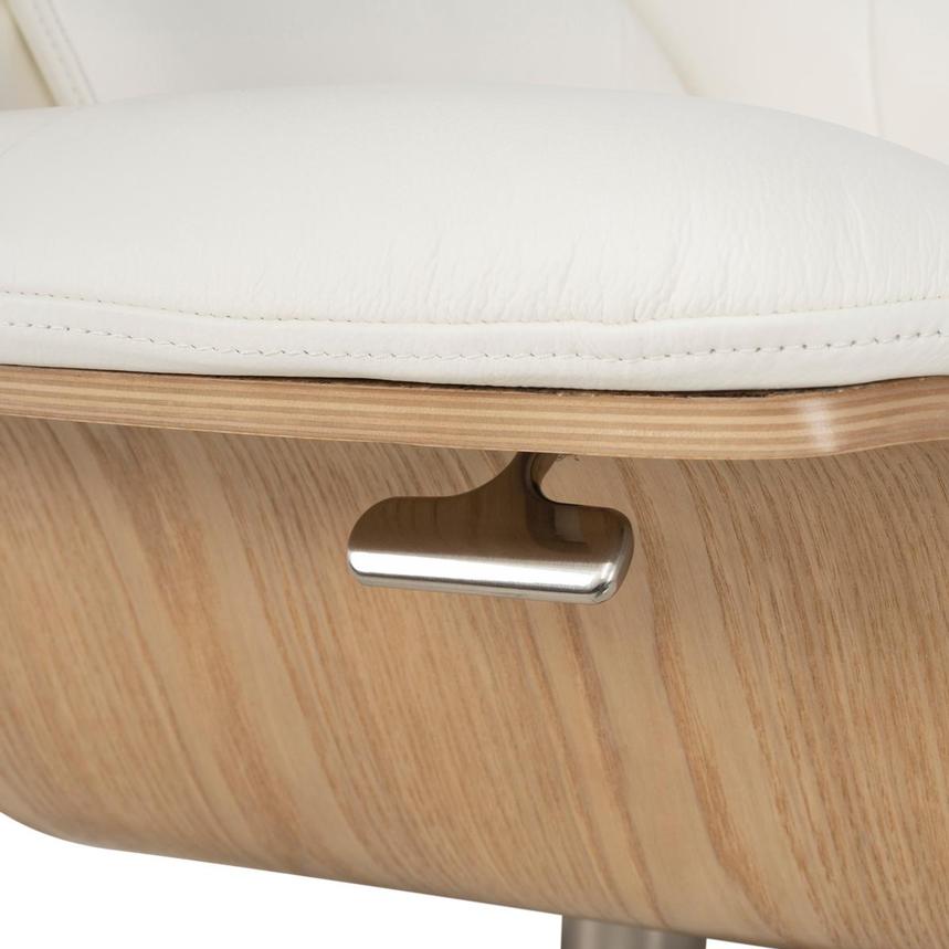 Fabrizio White Leather Accent Chair alternate image, 10 of 12 images.