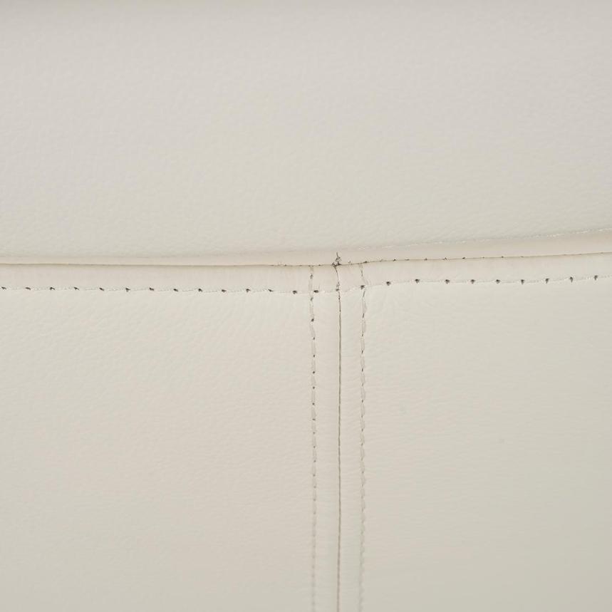 Fabrizio White Leather Accent Chair alternate image, 13 of 13 images.