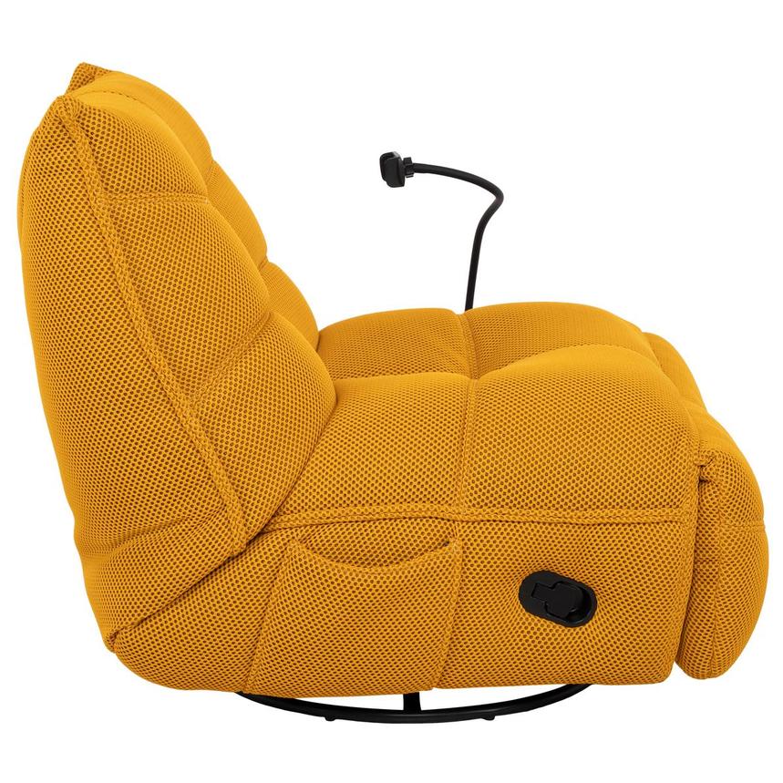 Wyatt Yellow Swivel Glider Recliner  alternate image, 3 of 13 images.