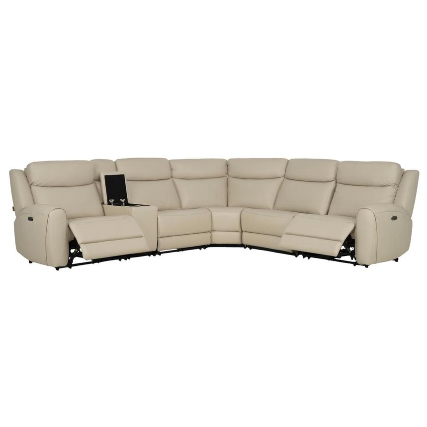 Miata Leather Power Reclining Sectional with 6PCS/2PWR  alternate image, 2 of 12 images.