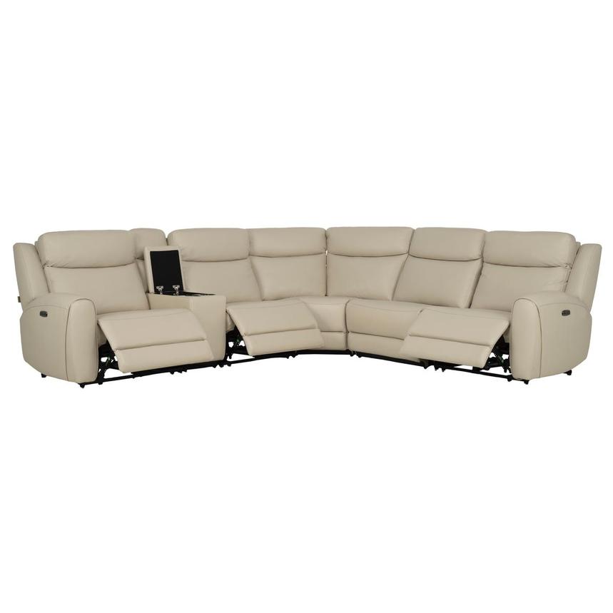 Miata Leather Power Reclining Sectional with 6PCS/3PWR  alternate image, 2 of 12 images.