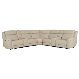 Miata Leather Power Reclining Sectional with 7PCS/3PWR