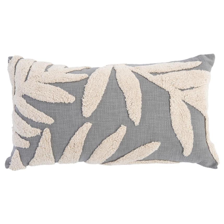 Palm Leaves Gray Accent Pillow main image, 1 of 3 images.