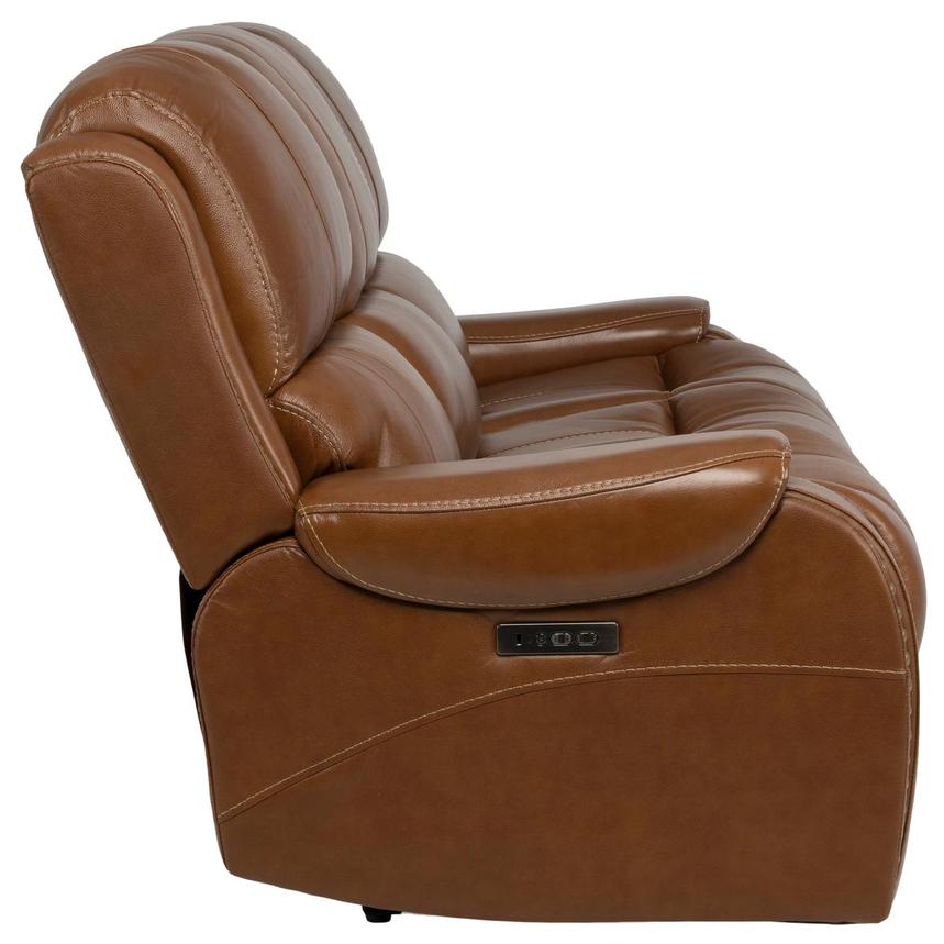 Durham Tan Leather Power Reclining Sofa alternate image, 4 of 9 images.