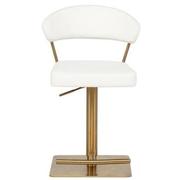 Bold White/Gold Adjustable Stool  alternate image, 2 of 9 images.