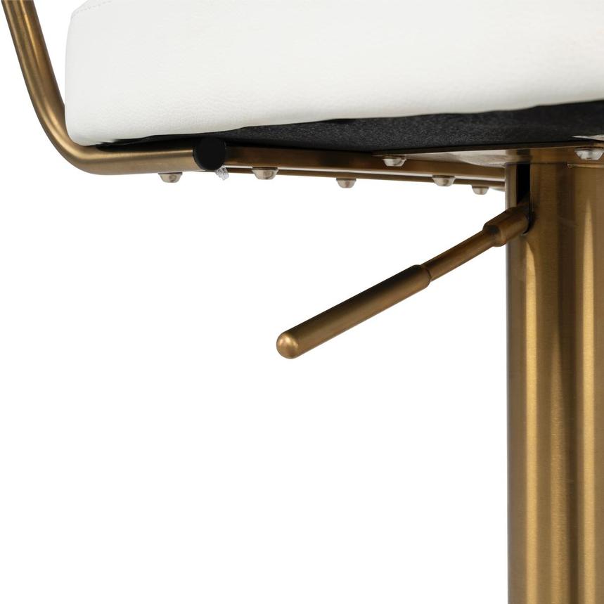 Bold White/Gold Adjustable Stool  alternate image, 8 of 9 images.