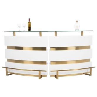 Xenia White/Gold Double Bar