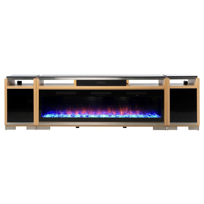 Teire Natural Electric Fireplace w/Cabinets main image, 1 of 7 images.