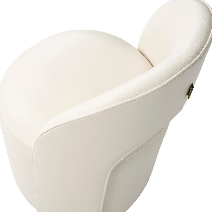 Fiorenza Cream Leather Side Chair w/Casters  alternate image, 5 of 9 images.