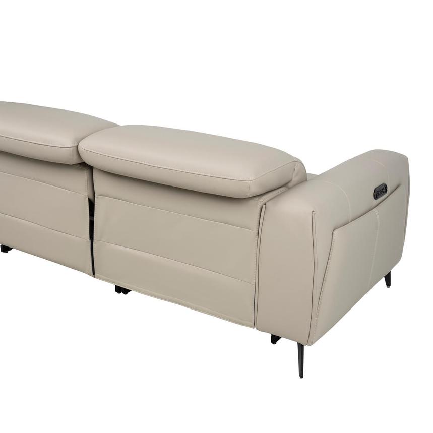 Luke 2.0 Taupe Leather Power Reclining Sectional with 5PCS/3PWR  alternate image, 5 of 9 images.
