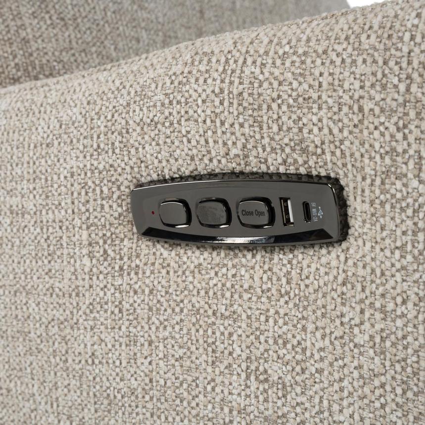 Ezio Beige Power Recliner alternate image, 9 of 11 images.
