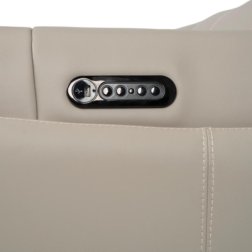 Luke 2.0 Taupe Leather Power Reclining Sectional with 4PCS/2PWR alternate image, 9 of 9 images.