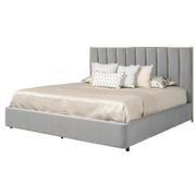 Linea Gray Queen Storage Bed  main image, 1 of 11 images.