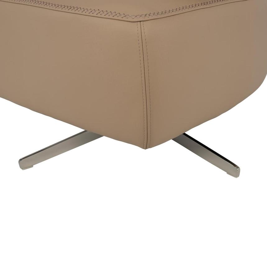 Tivona Dark Cream Leather Swivel Chair  alternate image, 8 of 9 images.