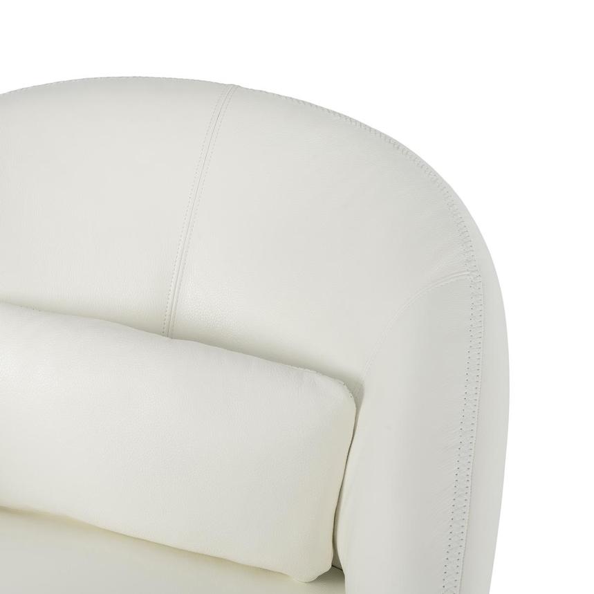 Tivona White Leather Swivel Chair alternate image, 6 of 9 images.