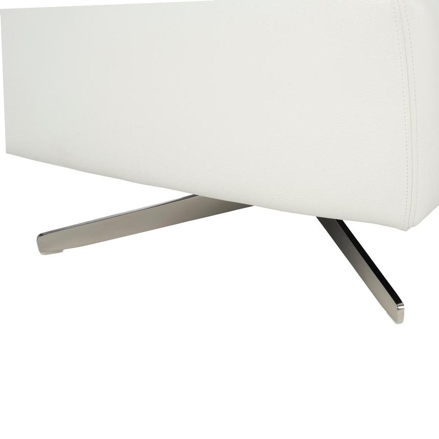 Tivona White Leather Swivel Chair  alternate image, 8 of 9 images.