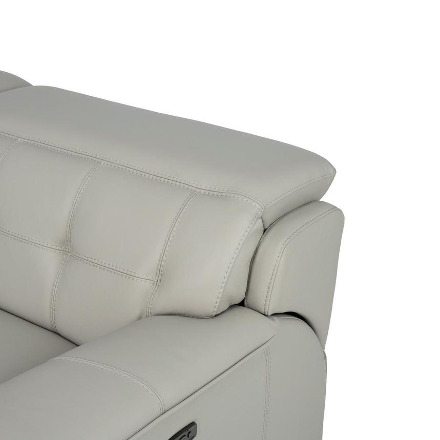 Graystone Gray Leather Power Reclining Sectional with 6PCS/3PWR  alternate image, 6 of 12 images.