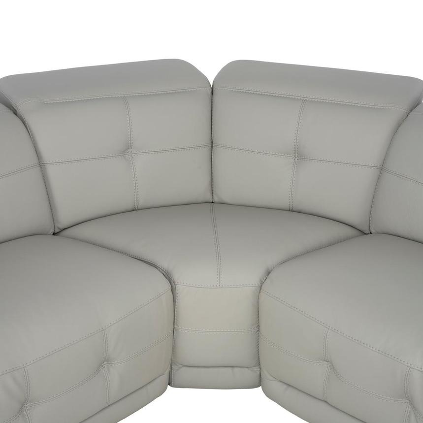 Graystone Gray Leather Power Reclining Sectional with 7PCS/3PWR alternate image, 4 of 12 images.