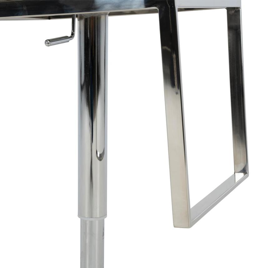 Hyde Light Gray Leather Adjustable Stool  alternate image, 10 of 12 images.