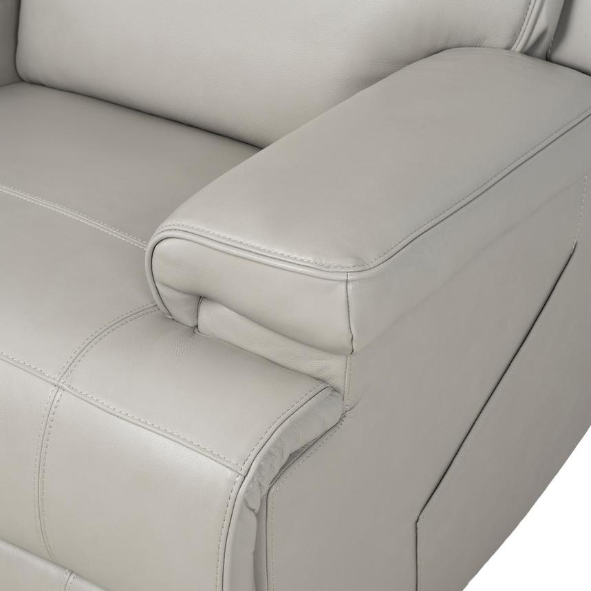 Alex Gray Leather Power Reclining Loveseat  alternate image, 8 of 13 images.