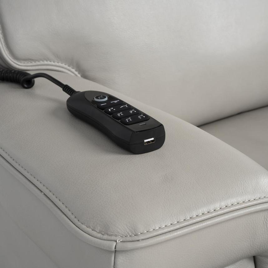 Alex Gray Leather Power Recliner alternate image, 11 of 12 images.