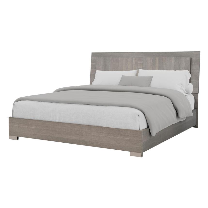 Tivo Gray Full Panel Bed  main image, 1 of 9 images.